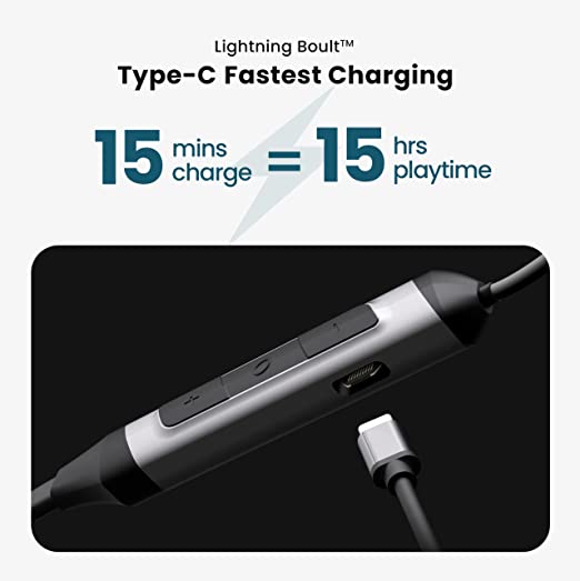 Boult Audio XCharge Wireless in Ear Bluetooth Earphones with ENC Mic, 28H Playtime, Type-C Fast Charging (15Min=15Hrs Playtime), Made in India, Biggest 14.2mm Bass Drivers Neckband (Black) Boult Audio XCharge Wireless in Ear Bluetooth Earphones with ENC Mic, 28H Playtime, Type-C Fast Charging (15Min=15Hrs Playtime), Made in India, Biggest 14.2mm Bass Drivers Neckband (Black)